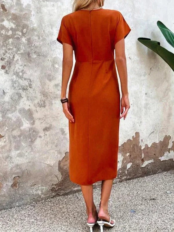 Women’s Wrap Midi Cocktail Dress