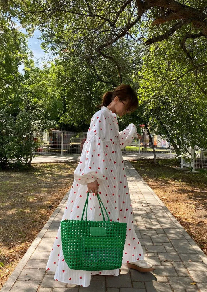 Women’s Long Sleeve Button Front Maxi Summer Dress