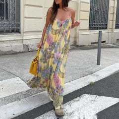 Women's Loose Fit Spaghetti Strap Maxi Sundress