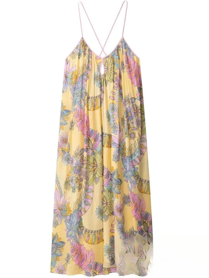 Women's Loose Fit Spaghetti Strap Maxi Sundress