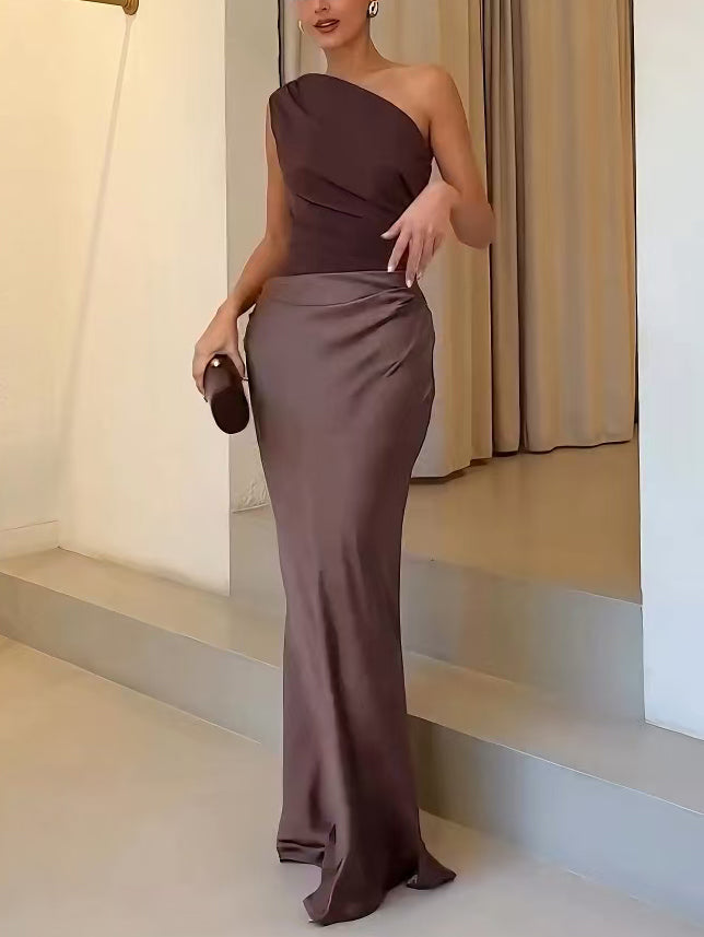 Women’s One Shoulder Maxi Formal Evening Dress