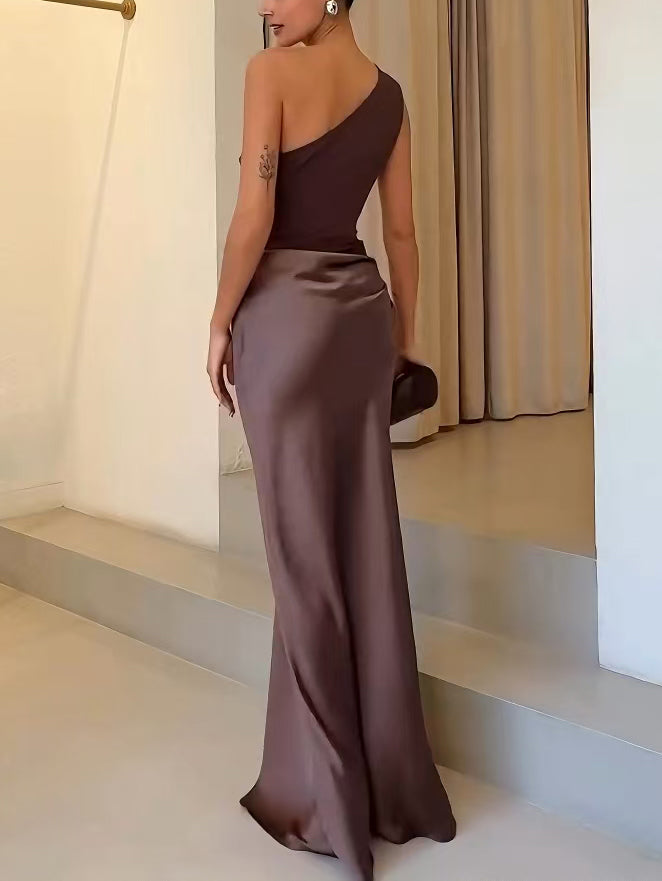 Women’s One Shoulder Maxi Formal Evening Dress