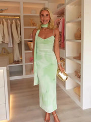 Women’s One Shoulder Stripe Maxi Wedding Guest Dress