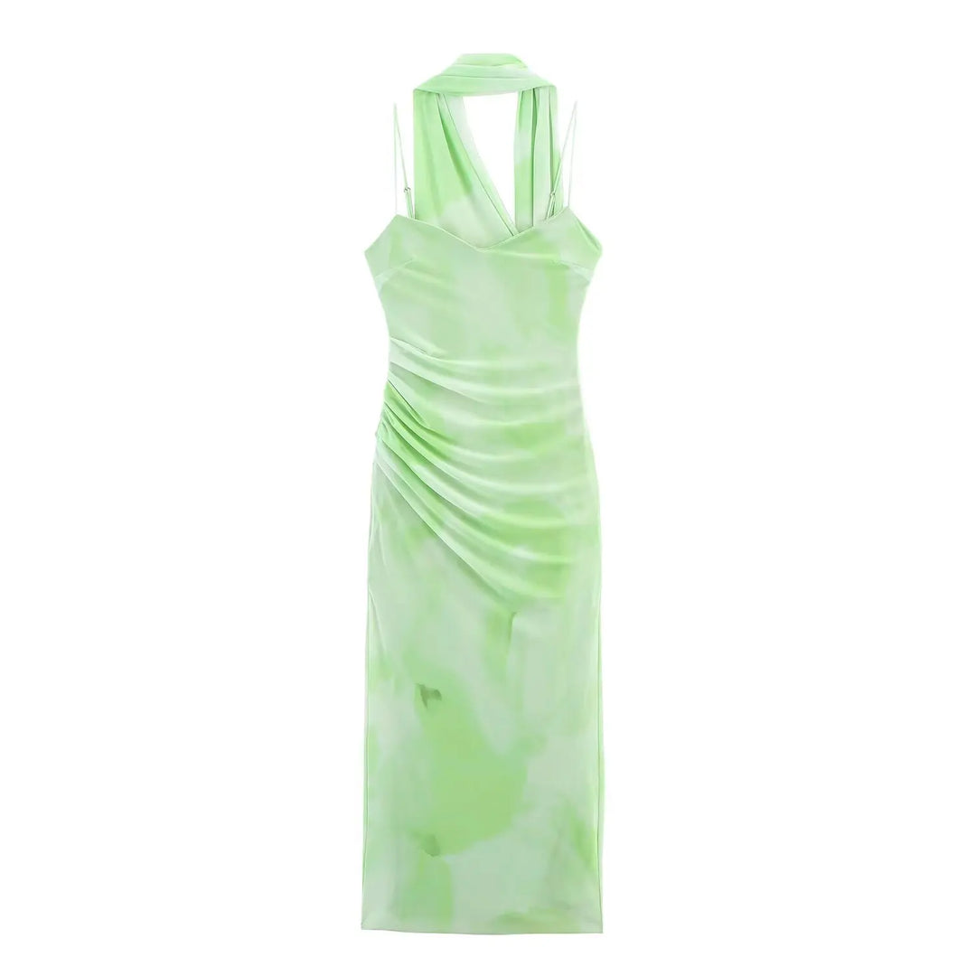 Women’s One Shoulder Stripe Maxi Wedding Guest Dress