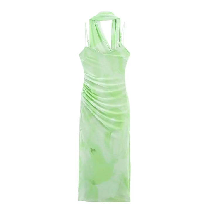 Women’s One Shoulder Stripe Maxi Wedding Guest Dress