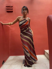 Women’s Printed Halter Maxi Wedding Guest Dress