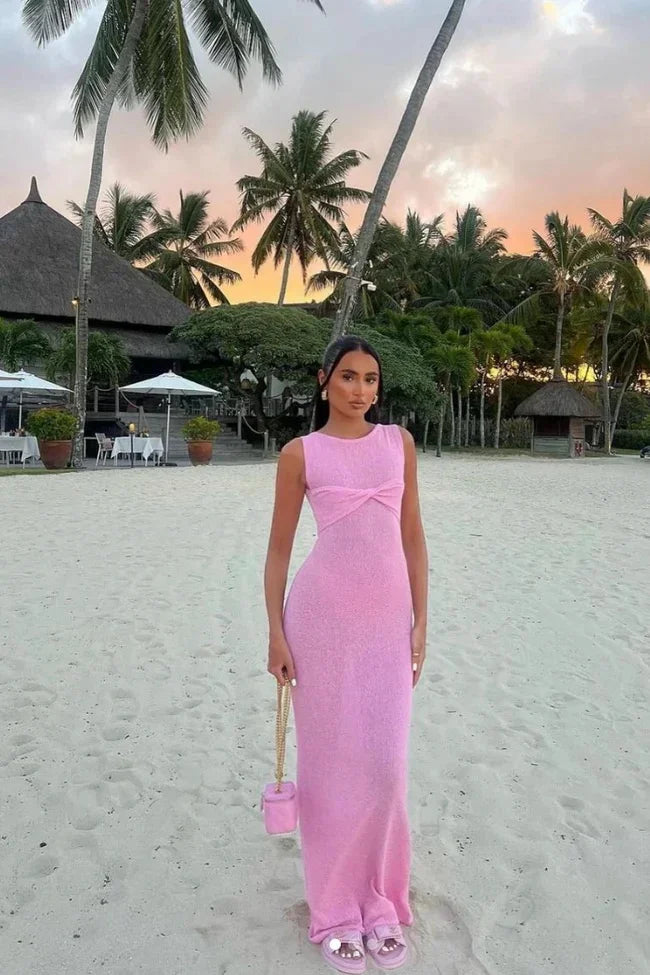 Women's Sleeveless Maxi Beach Wedding Guest Dress