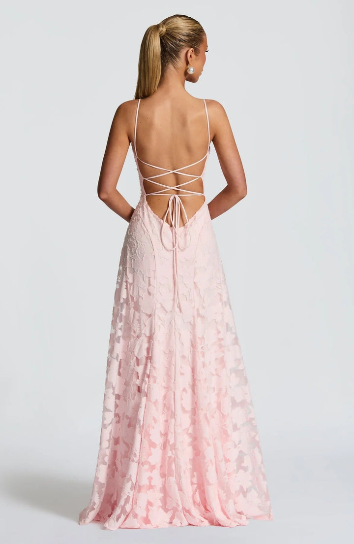 Women’s Spaghetti Strap Cowl Neck Maxi Wedding Guest Dress